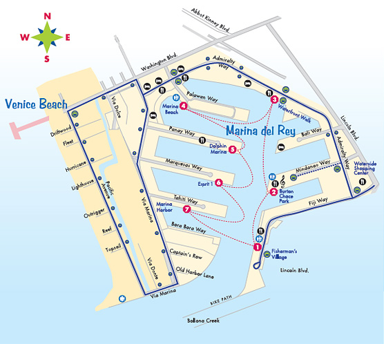 WaterBus Stops in Marina del Rey
