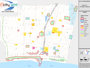 Santa Monica City Free Wi-Fi Map
