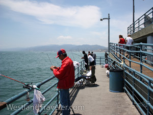 Fishing on the Santa Monica Pier