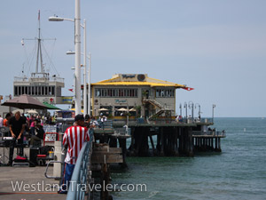 Walking along the pier